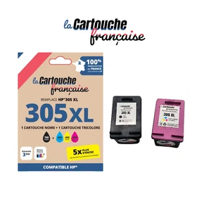 Cartouche Compatible HP Pack 305XL Noir et Couleurs - Photo 1/4