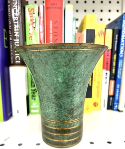 Carl Sorensen Bronze & Kupfer Vase (5" 1/2) Antik - Bild 1 von 6