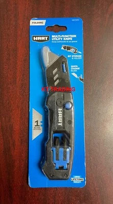 HART Multi-Function Folding Quick-Change UTILITY KNIFE w/ BIT STORAGE & HOLDER  - Image 1 of 4