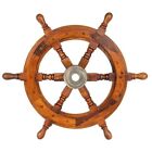 Handcrafted Nautical Wooden Antique 24 Inch Ship Steering Wheel Pirate Gift