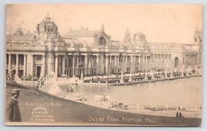 St Louis MO World's Fair Electricity Building Mogul Egyptian Cigarettes Postcard - Picture 1 of 5