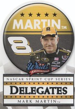2008 Wheels American Thunder NASCAR Racing Delegates #D9 Mark Martin DIE CUT