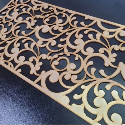 Damask Georgian Decorative Screen Radiator Cabinet Panel 2FT x 4FT 3mm 6mm 0127 - Image 1 of 4