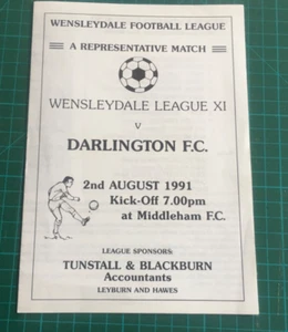 1991 WENSLEYDALE LEAGUE v DARLINGTON - PRE-SEASON FRIENDLY - 2. August 1991 - Bild 1 von 2