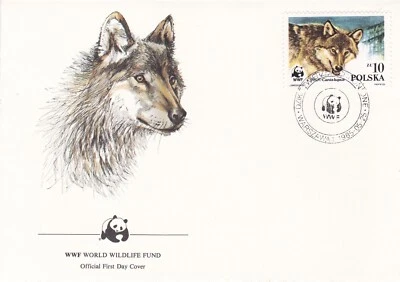 WWF319) World Wide Fund for Nature Official First Day Cover 1985, Poland, Wolf, - image 1 of 4