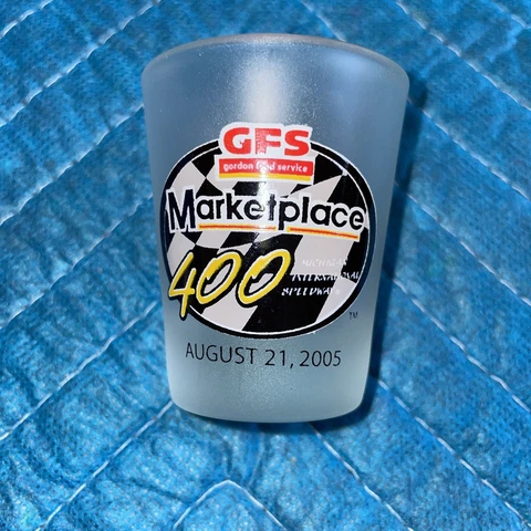 2005 GFS Marketplace 400 Michigan International Speedway Collector Shot Glass Cover