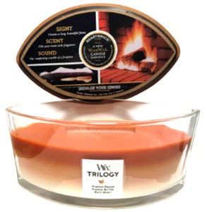 Woodwick PUMPKIN GOURMAND Trio Pumpkin Praline-Butter-White Honey FREE SHIP - Picture 1 of 2