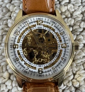 Herrenuhr AKRIBOS XXIV Automatik Skelett Zifferblatt Echtleder AK410ss-A Neu im Karton - Bild 1 von 10