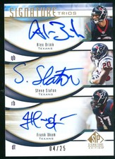 2009 SP Signature Signature Trios #BOS Alex Brink/25/Fr Okam/St Slaton Auto/25