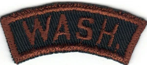 EXPLORER SCOUT WASHINGTON GBS GRÜN UND BRAUN STATE STREIFEN WEISSER RÜCKSTICH - Bild 1 von 2