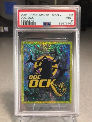 2004 Spider Man 2 Stickers Doc Ock #U - PSA 9  **Read Note - Image 1 of 2