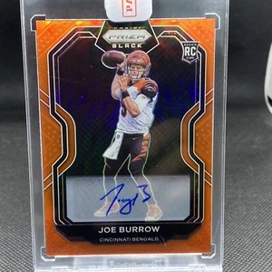 JOE BURROW 2020 Panini Chronicles Prizm Black COLOR MATCH Orange Auto Rookie /75 - Picture 1 of 7