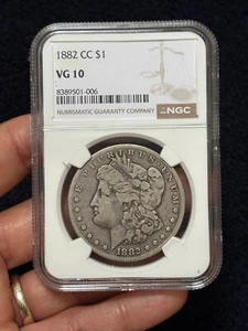 1883 CC United States $1 Morgan Silver Dollar ✨ Graded VG 10 by NGC - Picture 1 of 3