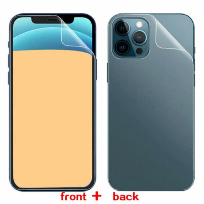 Película protectora suave frontal + trasera pantalla transparente para iPhone 11/12/13 Max para Samsung Foto 1 de 4