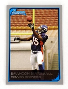 2006 Bowman Football Brandon Marshall RC #123 Denver Broncos NFL - Picture 1 of 3