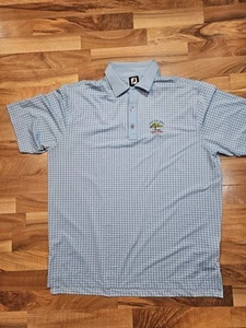 FootJoy Golf Polo Shirt XL 121st U.S. Open Torrey Pines Blue Pattern FJ Logo - Picture 1 of 10