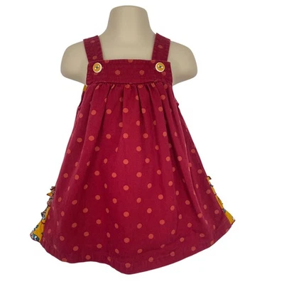 Vestido Matilda Jane Niñas Talla 2 Class Act Lunares Amarillo Floral Volantes Jersey Foto 1 de 4