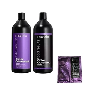 Matrix Total Shampoo and Conditioner Color Obsessed 33.8 fl oz - Free Sachet - - Picture 1 of 3