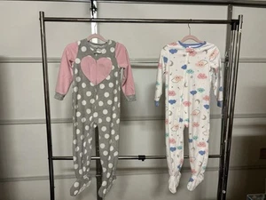 Girls Carter’s Full Zip Footsie Pajamas ~ Size 4T - Picture 1 of 1