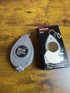 Vintage Sears Craftsman 100 foot Chalk Line Plumb Line #37734 With Original Box - Picture 1 of 5