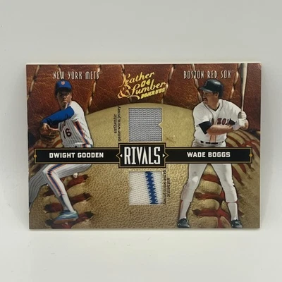 2004 Donruss Leather and Lumber Rivals Relics Dwight Gooden/Wade Boggs #14 /250 - Image 1 of 2