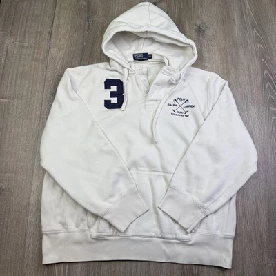 Sudadera con Capucha Vintage Polo Ralph Lauren #3 RLPC Rugby Henley Y2k Logo Grande Para Hombres Talla XXL Foto 1 de 4