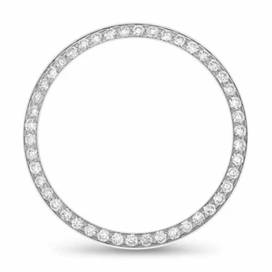 MIDSIZE 1CT BEAD SET NATURAL DIAMOND BEZEL PART 18KW FITS ROLEX 31MM DATEJUST - Picture 1 of 6