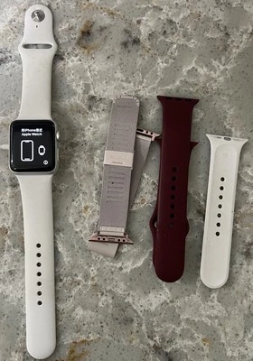 Apple Watch Series 3 38mm Aluminum Case 10N-X Glass Comp Back GPS WR 50M - Image 1 of 3