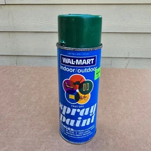 Vintage Wal-Mart Spray Paint Can Kelly Green 20002 80s 90s Tested Works HTF Rare - Picture 1 of 17