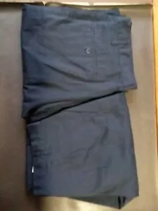 2 pair UTY Apparel Mens Blue Navy Dress Pants 32 waist unfinished inseam 35 long - Picture 1 of 8