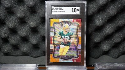 2017 Panini Select - Premier Level Tri-Color Prizm #179 Aaron Rodgers /149 SGC10 - Image 1 of 4