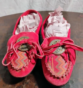 L.A. GEAR vintage ladies AZTEC leather slip on shoes moccasins 6.5 - Picture 1 of 8