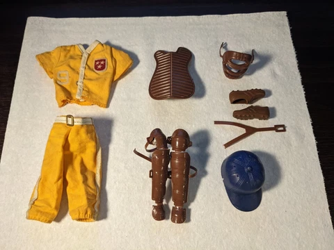 Big Jim Lot Baseball Clothes See Pics Some Wear Vintage Figure Accessories Nice! Cover