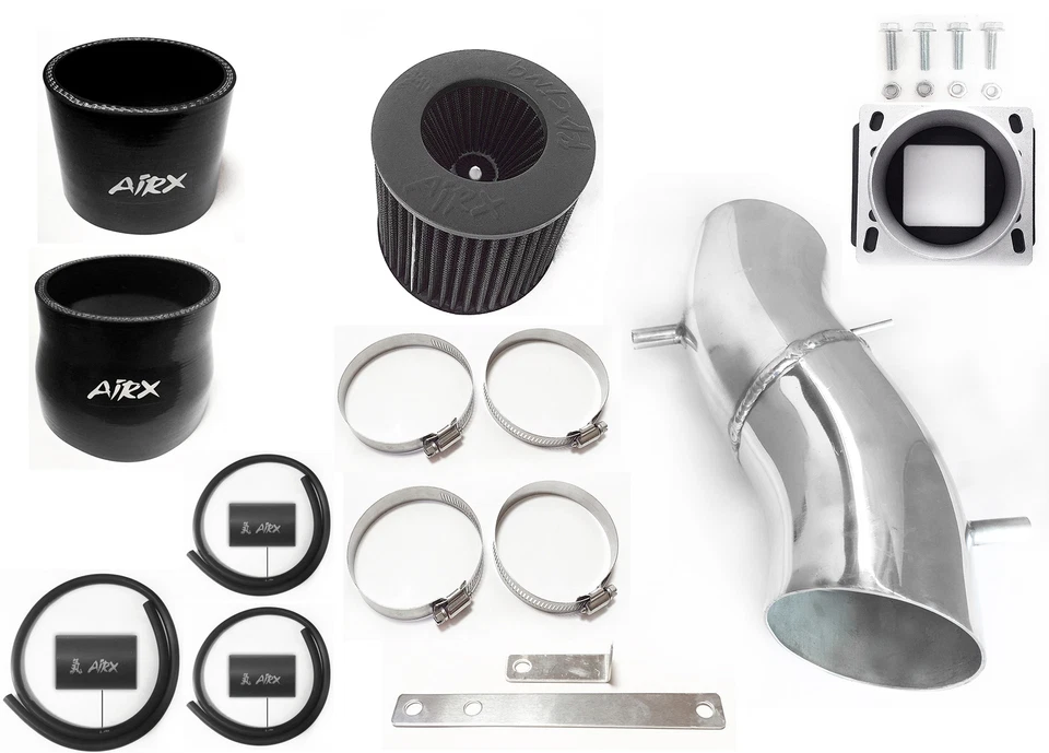 Kit de sistema de admisión de aire AirX Racing negro para Nissan 200SX 1995-1998 1,6 L L4 Foto 1 de 1