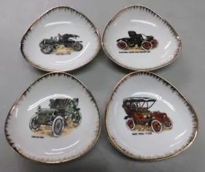 Bandejas de aperitivos vintage Fred Roberts Company Ford Cadillac Oldsmobile Buick 4" - Imagen 1 de 7