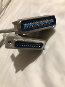 IEEE1284 2m Printer Cable - 25 pin Male to 36 pin Centronic Male SCSI 1 SCSI-1 - Bild 1 von 2