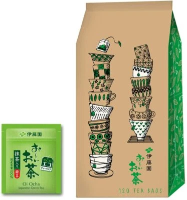 ITO EN Eco чай пакетик Oicha зеленый чай (с матча) 1,8 г x 120 пакетиков - Изображение 1 из 2