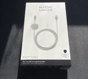 Native Union Night Cable- 10ft  Lightning to USB Charging Cable iPhone Charger - Picture 1 of 2