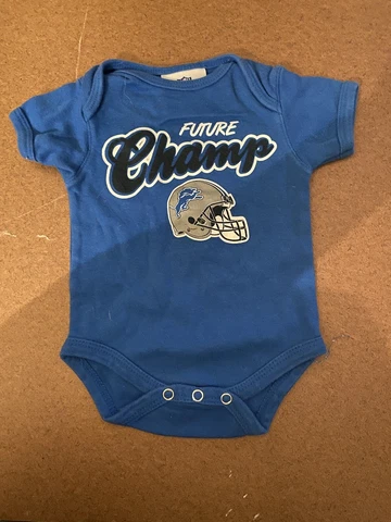 NFL DETROIT LIONS TODDLER onepiece 0-3 mo blue Cover
