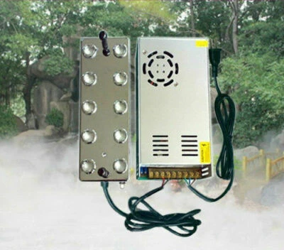 10 Head Ultrasonic Mist Maker Fogger Humidifier w/ transformer 110V Humidifiers - Image 1 of 4
