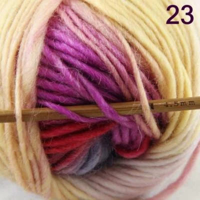 AIPYARN 1BallX50gr Chunky Hand Shawls Rainbow Wool Knitting Crochet Yarn 23 — 第 1/4 张图片