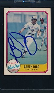 1981 Fleer #423 Garth Iorg Blue Jays Signed Auto *26048