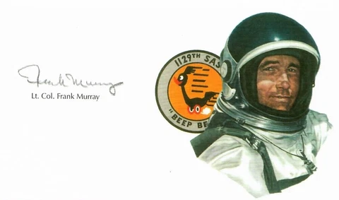 Frank Murray Hand Signed Cut Signature GOE Lithograph CIA A-12 Pilot Cover