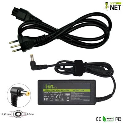 Alimentatore 19V 2,37A 45W compatibile con Acer One D260 D270 (5,5x1,7mm) - Immagine 1 di 4