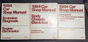 Set Of 3 1984 Ford Escort Service Shop Repair Manual FACTORY OEM BODY CHASSIS - Picture 1 of 18