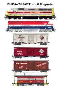 6 imanes Andy Fletcher Erie Delaware Lackawanna & Western Train - Imagen 1 de 1