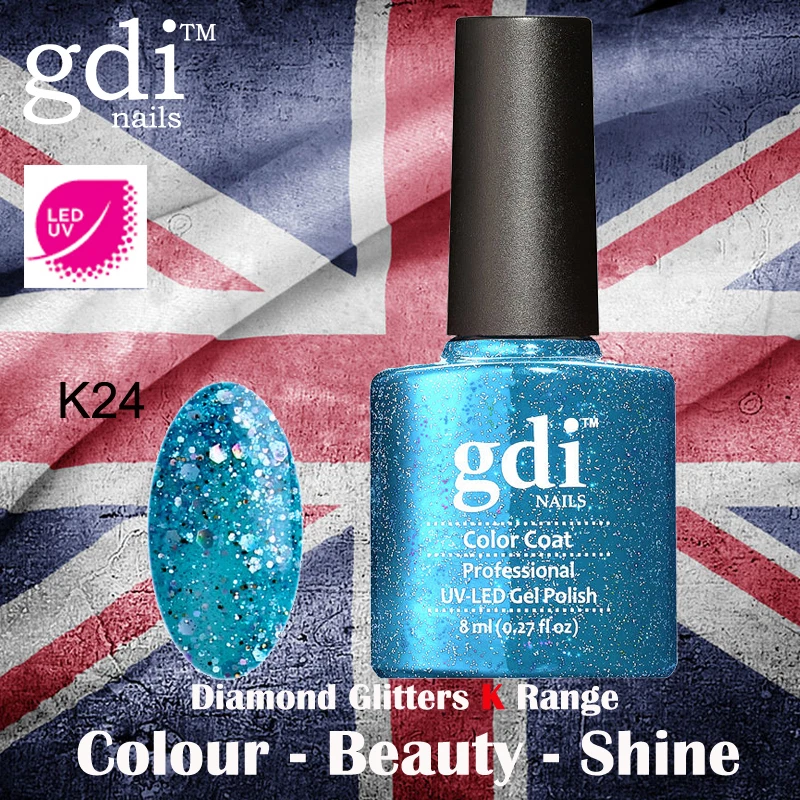 UK SELLER Gdi Nails Diamond Glitters K24 UV/LED Gel Soak Off nail polish - Image 1 of 1