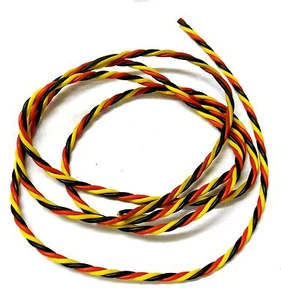 Compatible Hitec Extension Lead Wire Twisted 2m 200cm 26AWG RC 2 Meter - Picture 1 of 1
