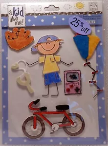 Adesivi scrapbooking A KID LIKE ME Boy Stuff (NUOVI) - Foto 1 di 2