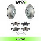 Rear Ceramic Brake Pad & Coated Rotor Kit for 2013-2018 Ford C-Max Ford C-Max